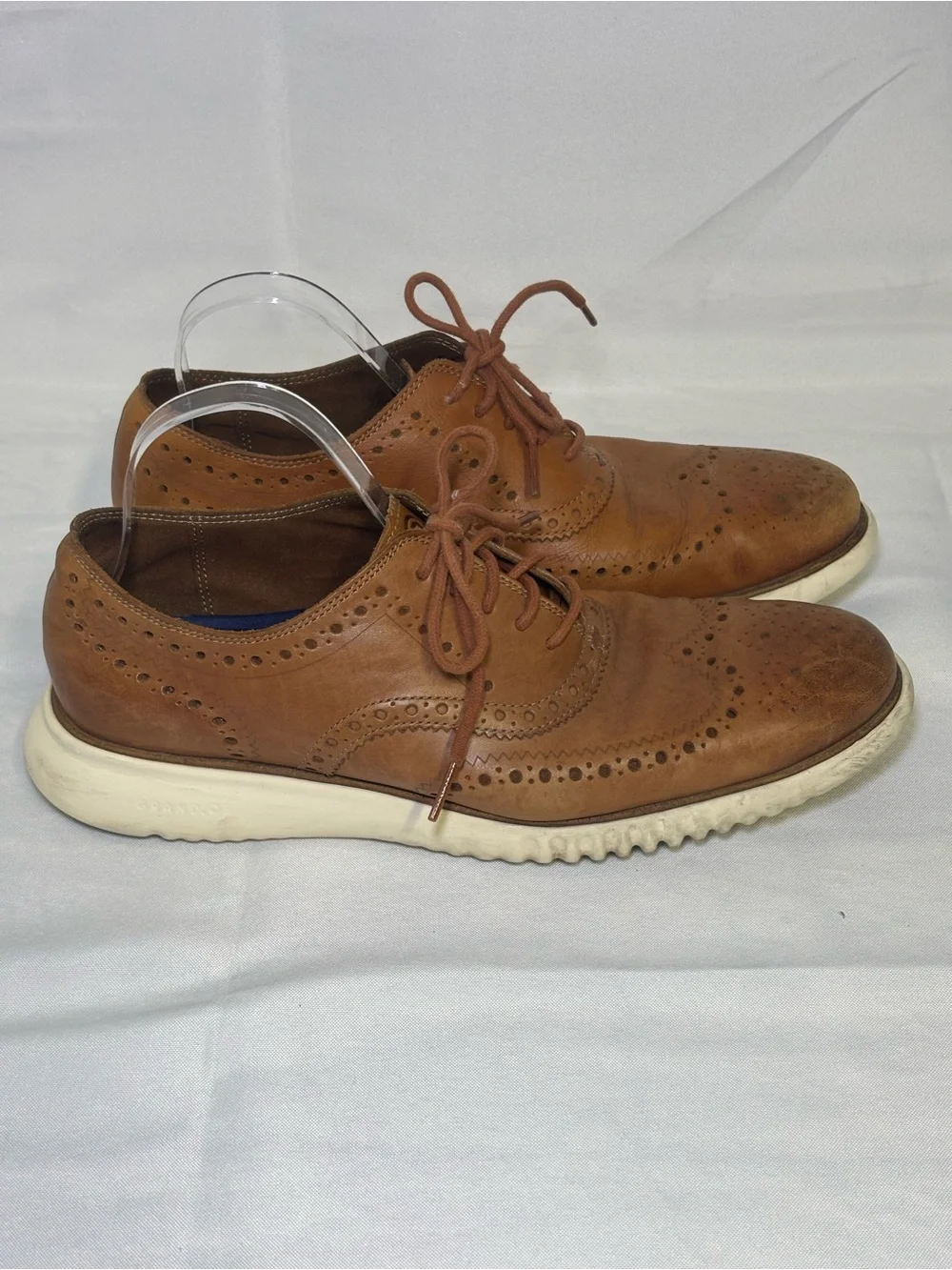 Cole Haan 2.Zerogrand Mens Size 10.5 Brown Classic Leather Wingtip Oxford Shoes